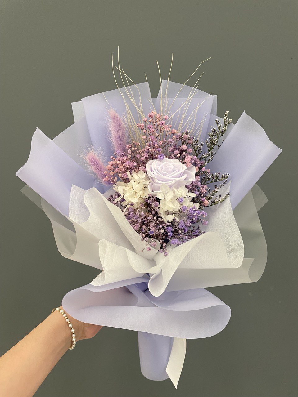 Single Stalk Preserved Bouquet (Purple)